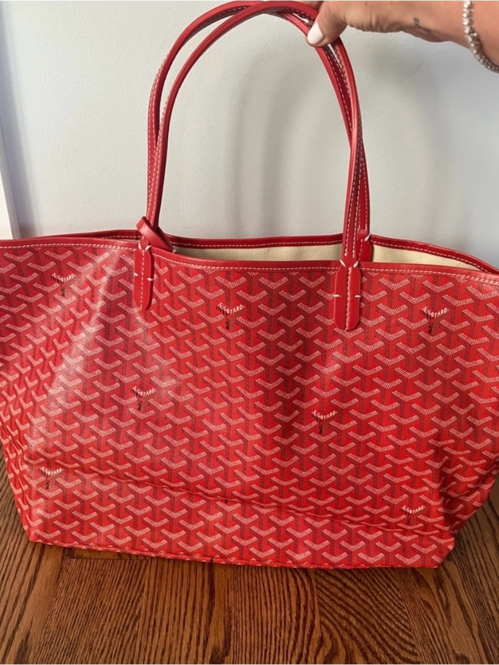 Goyard Goyardine St. Louis Tote in Red